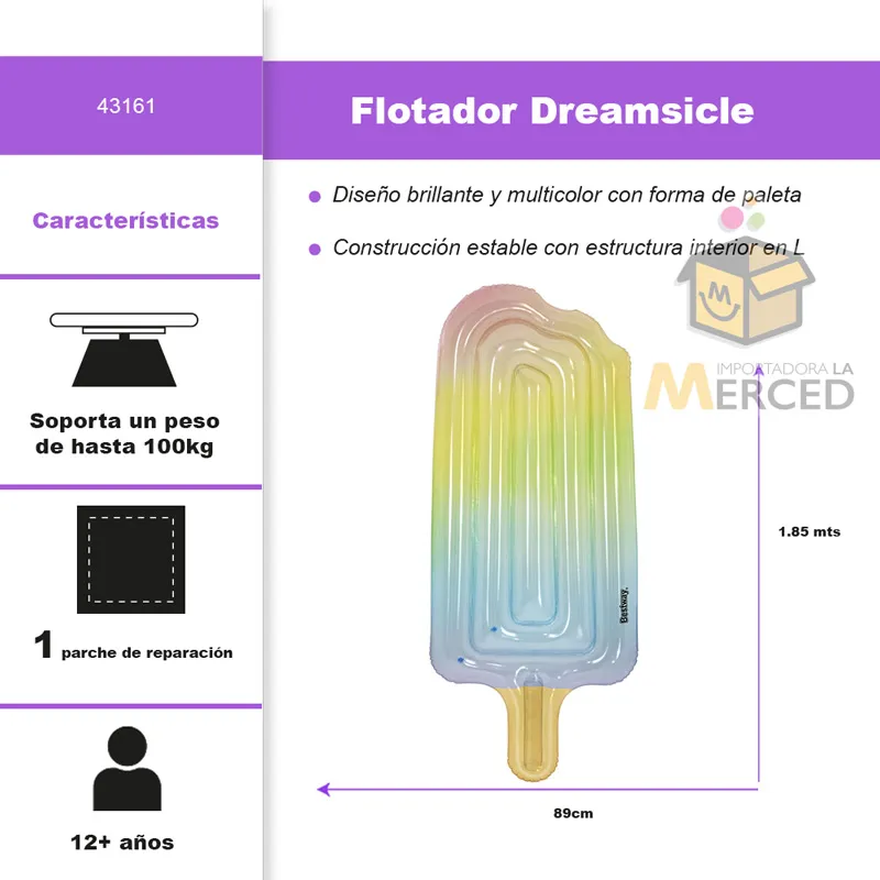 Montable Salvavidas Inflable Paleta De Hielo 185 Cm Bestway - Image 2