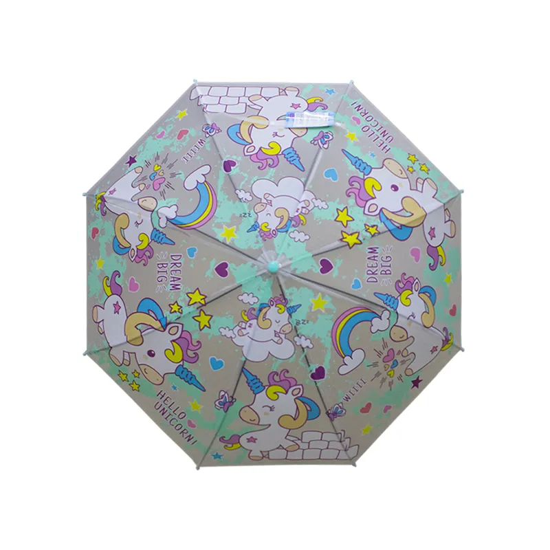 Paraguas Infantil Con Estampado De Unicornio Sistema Semiautomático Paq. 4 Pzas.☔ - Image 9