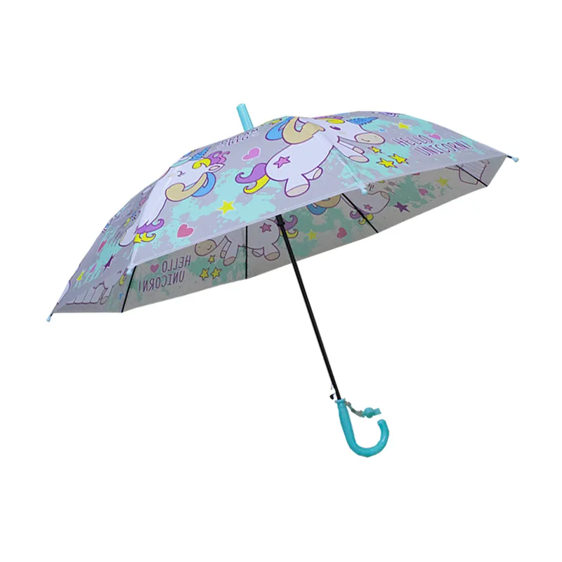 Paraguas Infantil Con Estampado De Unicornio Sistema Semiautomático Paq. 4 Pzas.☔ - Image 8