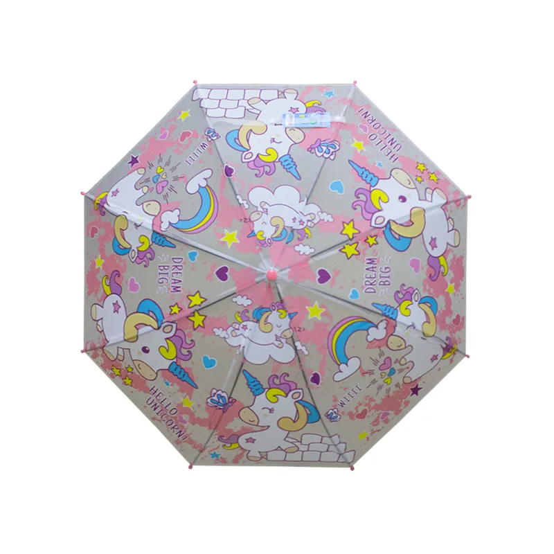 Paraguas Infantil Con Estampado De Unicornio Sistema Semiautomático Paq. 4 Pzas.☔ - Image 6