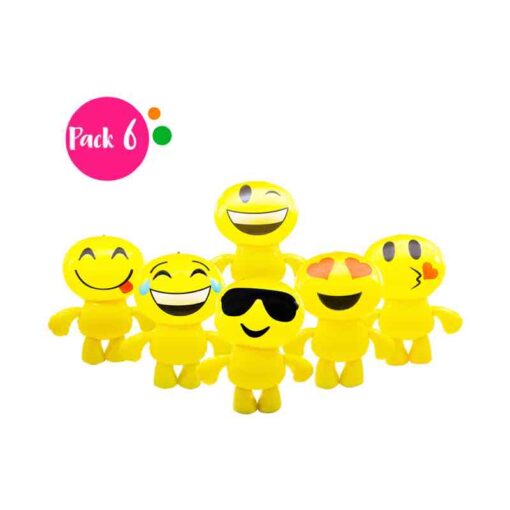 Paquete de 6 Inflables en Forma de Emoji