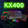 Kit Teclado Mouse Audífonos Gamer Luz RGB KX400