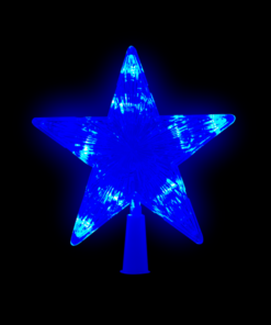 Estrella Fugaz Punta De Arbol Luz 10 Led Azul