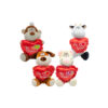 Paquete de 4 Animalitos de Peluche de San Valentin con Corazon