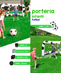 Juego Porteria Inflable Futbol con Pelota