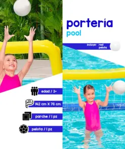 Juego Porteria Inflable Water Polo con Pelota