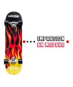 Patineta Tabla Juvenil Diseño Fuego Fame Skateboard