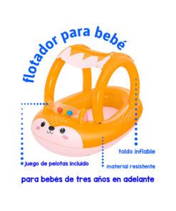 Bote Para Bebé De Animalito Con Techo Removible Plástico Resistente