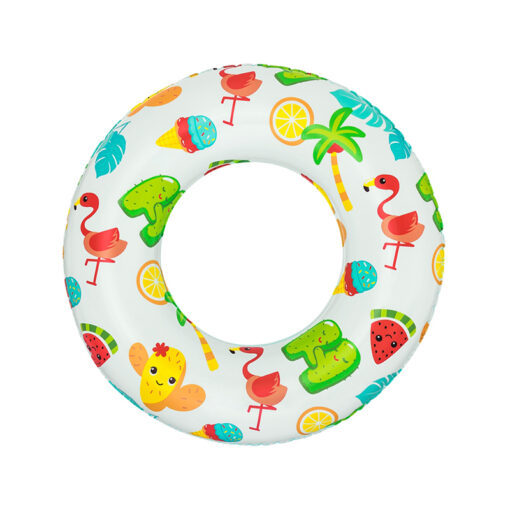 Salvavidas Inflable Infantil Diseño Tropical Mayoreo Paquete 6 Pzas