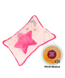 Cojín De Peluche Rosa Musical Para Bebé Paquete de 4 Pzas