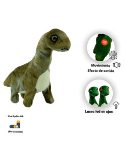 Dinosaurio De Peluche Por Mayoreo Con Sonidos Movimiento Y Luz En Ojos Paquete 3 Pzas