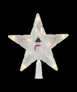 Estrella Fugaz Punta De Arbol Navideño Luzled Plástico 20cm