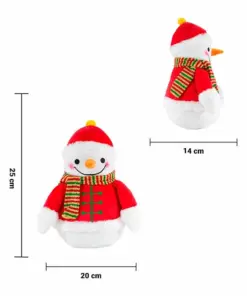Muñeco De Nieve De Peluche Blanco Navideño Snowman 25 Cm