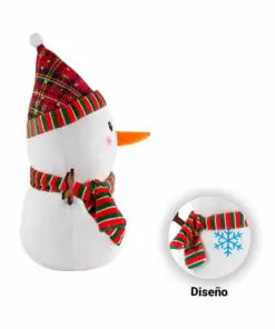 Muñeco De Nieve De Peluche Blanco Navideño Snowman 30 Cm