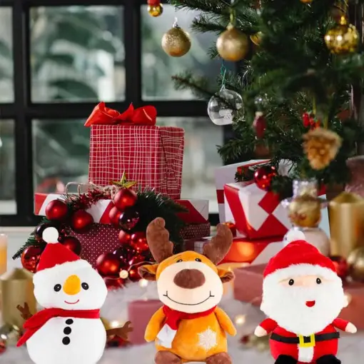 Muñecos De Peluche Navideño Juguete Decoración Navidad 3 Pzs