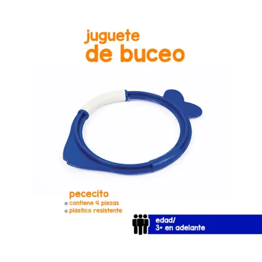 Juguete De Buceo Aros De Pez De Colores Bestway Plástico