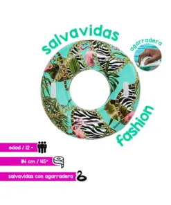Salvavidas Dona Inflable Juvenil Flamingos 114 Cm Bestway