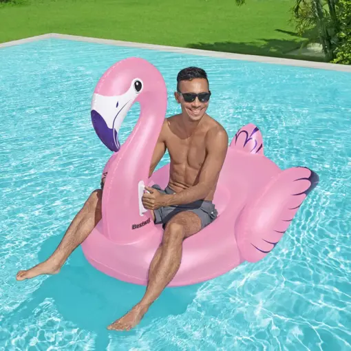 Montable Salvavidas Inflable De Flamingo Mediano Para Adulto