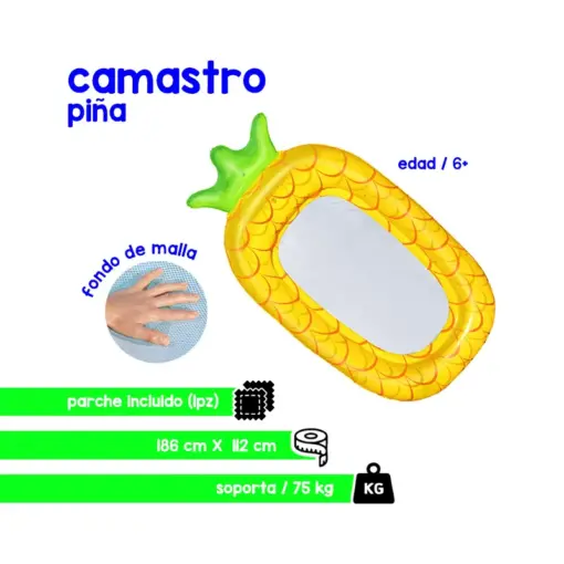 Cama Camastro Montable Inflable Frutas Infantil 178 cm