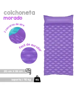 Cama Montable Inflable Enrollable Colorido 213 Cm Bestway