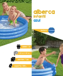 Alberca Circular Inflable Bestway Infantil 3 Aros 102 Cm