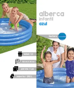 Alberca Inflable Circular Infantil Bestway 3 Aros 152 Cm Paq 2 Pzas