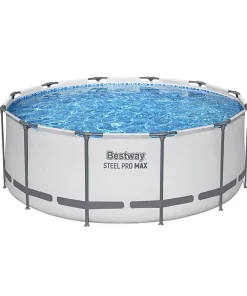 Alberca Estructural Redonda Bestway 366cm x 122cm Gris