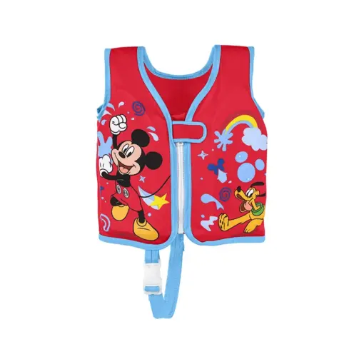 Chaleco Salvavidas Infantil Bestway Mickey Mouse 51 cm Ajustable Rojo