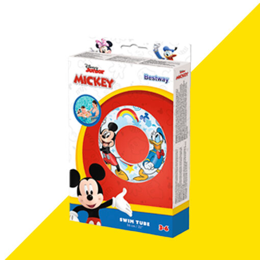 Dona Salvavidas Inflable Infantil Bestway Mickey Mouse 56 Cm Multicolor