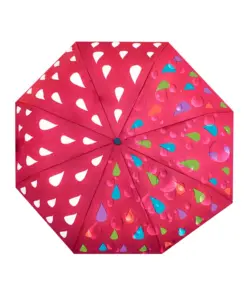 Paraguas Automático De Gotas Mágico Cambia De Color 98 Cm