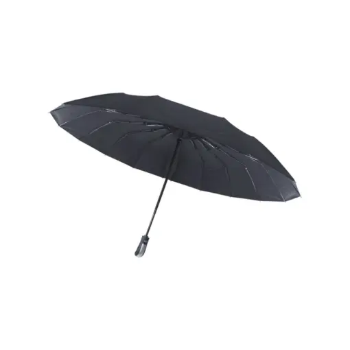 Paraguas Sombrilla Automático De Bolsillo Negro Con Filtro 105 Cm