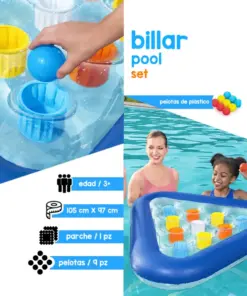 Inflable Para Alberca Tiro De Pool Pong Con Pelotas Bestway 105 Cm