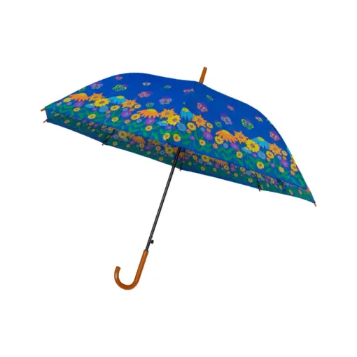 Paraguas Semiautomático Económico Tipo Bastón Multicolor 6 Pzas