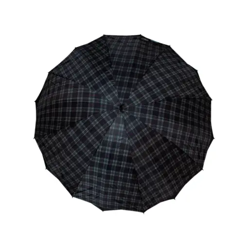 Paraguas Manual Tipo Bastón Sombrilla Con Diseño Escocés 130 Cm 6 Pzas