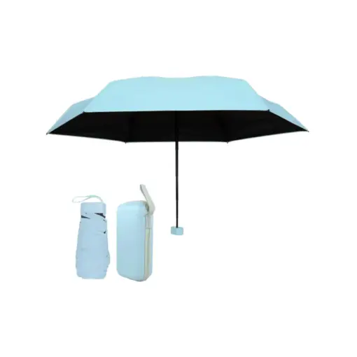 Paraguas Con Estuche Manual Sombrilla De Bolsillo Filtro Uv 8 Pzas