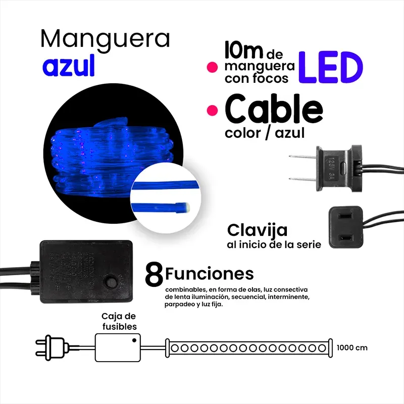 Luces LED secuenciales para interiores (10 METROS)
