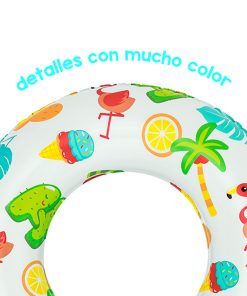 Salvavidas Inflable Infantil Diseño Tropical Mayoreo Paquete 6 Pzas