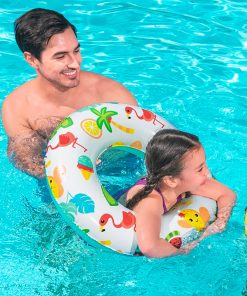 Salvavidas Inflable Infantil Diseño Tropical Mayoreo Paquete 6 Pzas