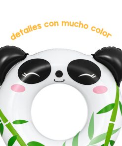 Salvavidas Inflable Dona Flotador Diseño Panda Y Rana 2 Pzas