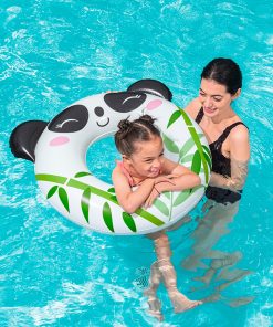 Salvavidas Inflable Dona Flotador Diseño Panda Y Rana 2 Pzas