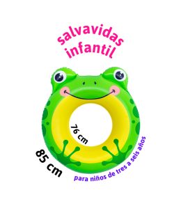 Salvavidas Inflable Dona Flotador Diseño Panda Y Rana 2 Pzas