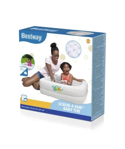 Bañera Inflable Cuadrada Para Bebe 86 cm