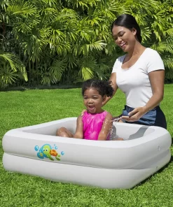 Bañera Inflable Cuadrada Para Bebe 86 cm