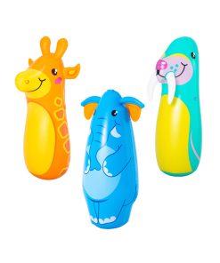 Costal De Box Inflable Punching Bag Infantil Animales 3 Pzs