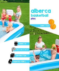 Alberca Inflable De Basketball Baloncesto Piscina