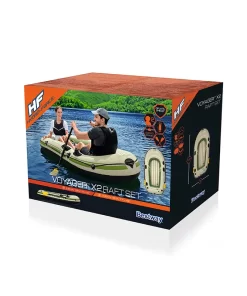 Bote Inflable Lancha Balsa Bestway Voyager X2 Con Remos 2 Personas