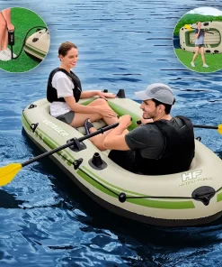 Bote Inflable Lancha Balsa Bestway Voyager X2 Con Remos 2 Personas