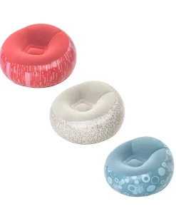 Sillon Inflable Puff Bestway Aterciopelado Cómodo 66 cm 3 Pzas