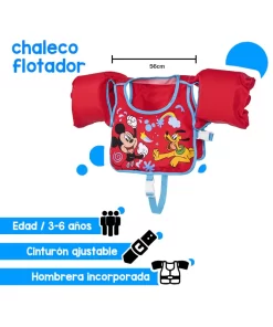 Chaleco Salvavidas Con Hombreras Infantil Bestway Ajustable 56 cm Rojo