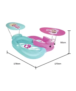 Inflable Flotador Doble Barbie Multicolor 178 Cm